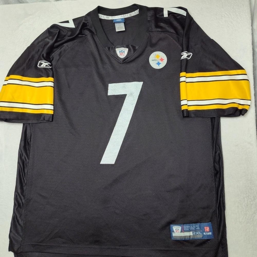 Reebok Pittsburgh Steelers Ben Roethlisberger Jersey Mens 2XL Black NFL On Field